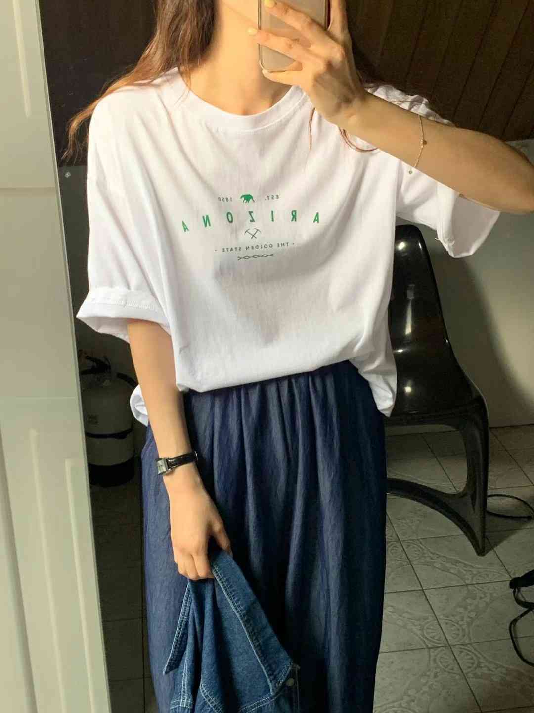 TDOUBLEJ東大門㊣實拍女裝新款休閑推薦人氣時尚25春夏熱賣T恤TDOUBLEJT恤