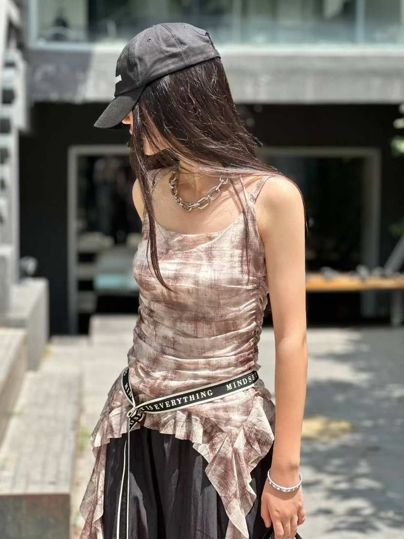 BADFORMUS韓國代購㊣女士新品人氣推薦職業吊帶背心不含腰帶BADFORMUS吊帶/背心