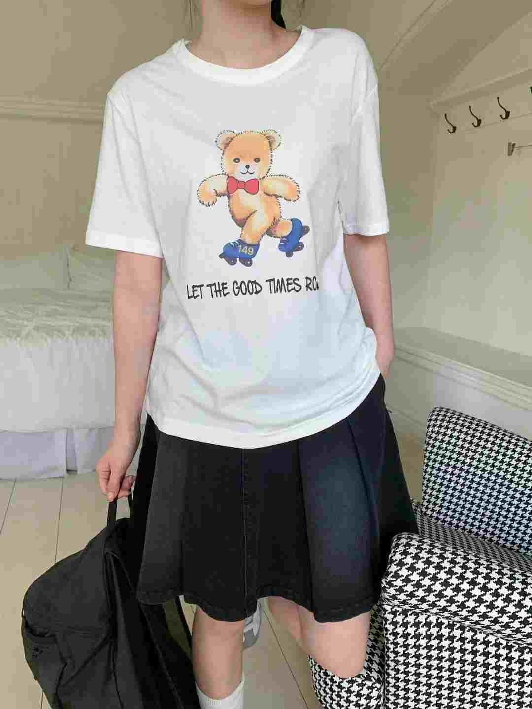 LIBERTE-OT東大門㊣直郵女裝新品25春夏休閑真品時尚人氣T恤RETHINKT恤