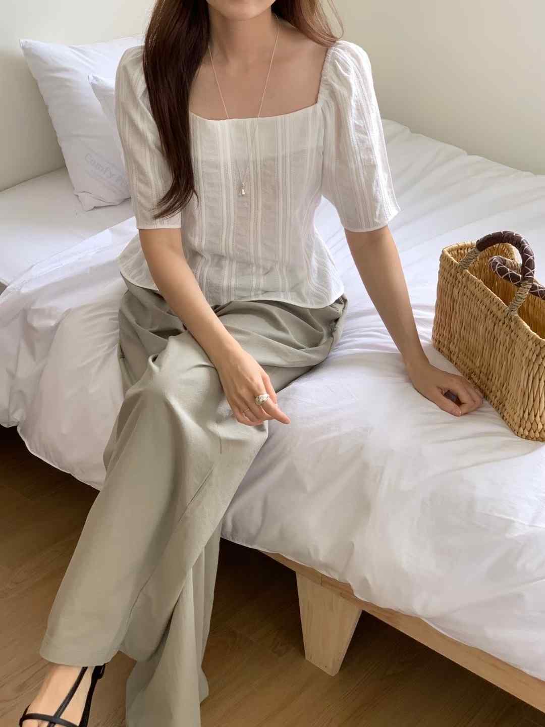 HIDEWAY東大門㊣直郵女裝新款職業休閑推薦真品時尚襯衫蕾絲衫HIDEWAY襯衫/蕾絲衫