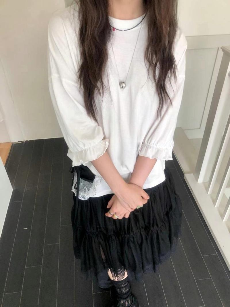 EXCUSE韓國代購㊣女士新品真品25春夏熱賣時尚職業人氣長袖T恤EXCUSE長袖T恤