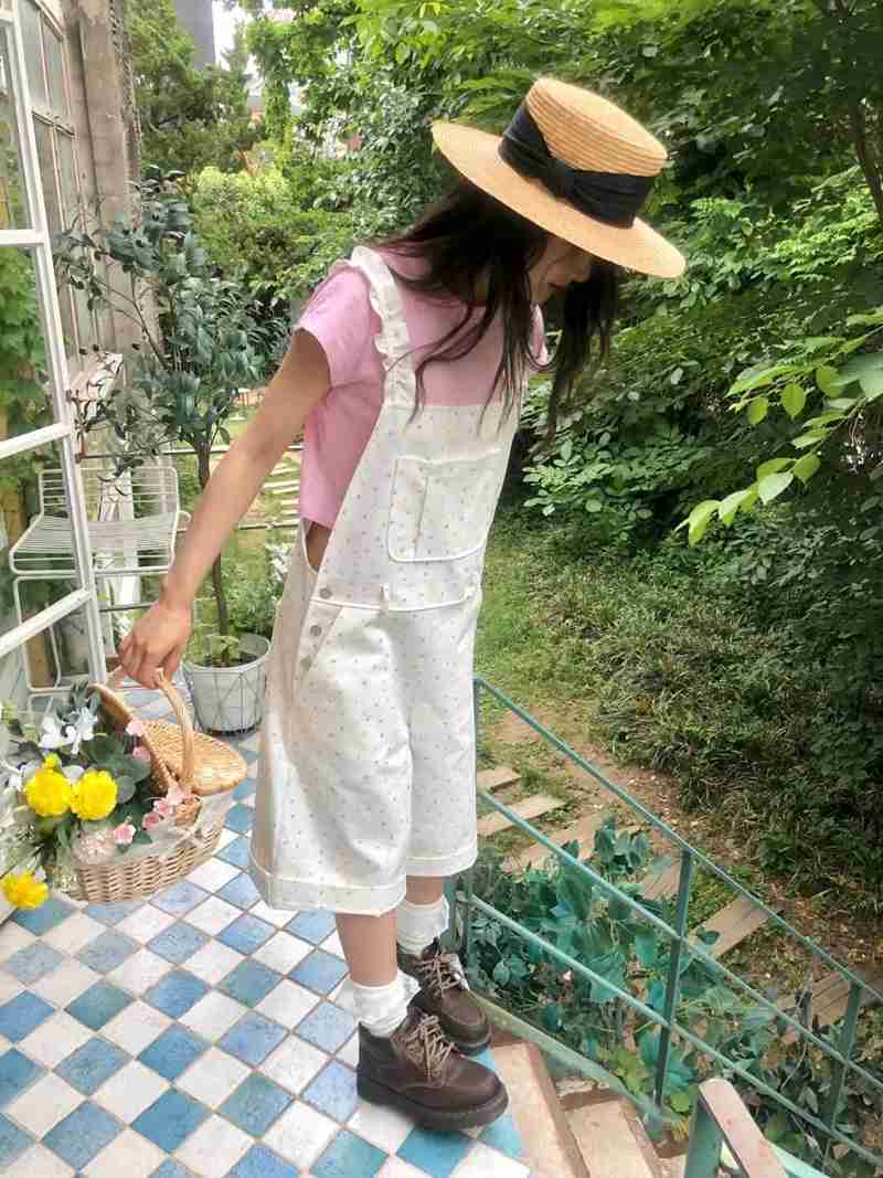 EXCUSE韓國代購㊣女士新款人氣職業25春夏時尚背帶褲不含內搭EXCUSE背帶褲