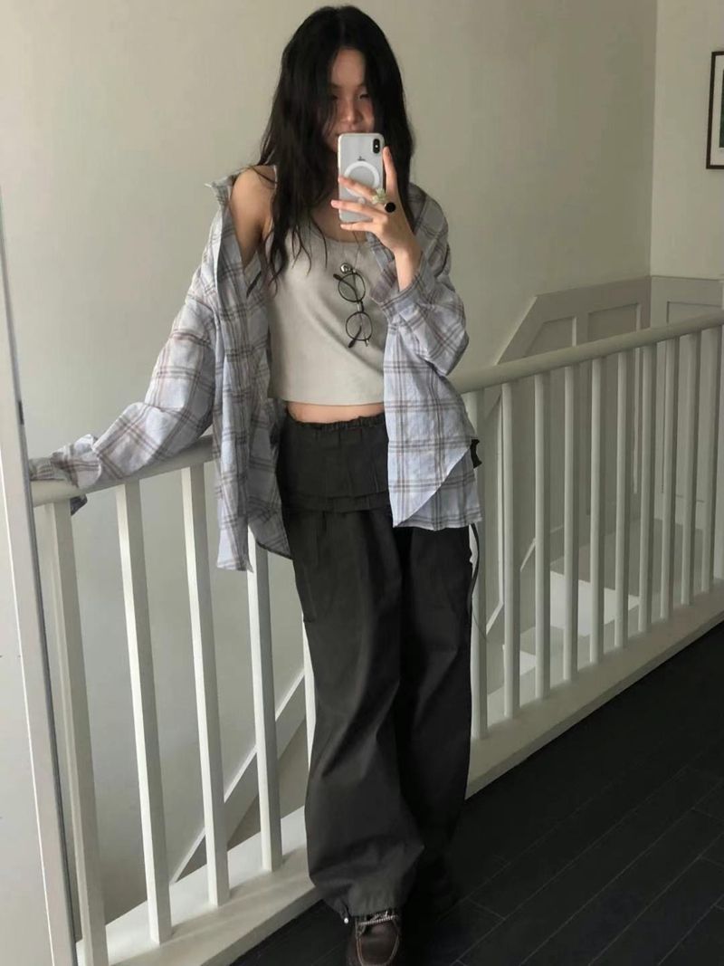 EXCUSE東大門㊣代購女裝新款職業休閑25春夏人氣襯衫蕾絲衫EXCUSE襯衫/蕾絲衫