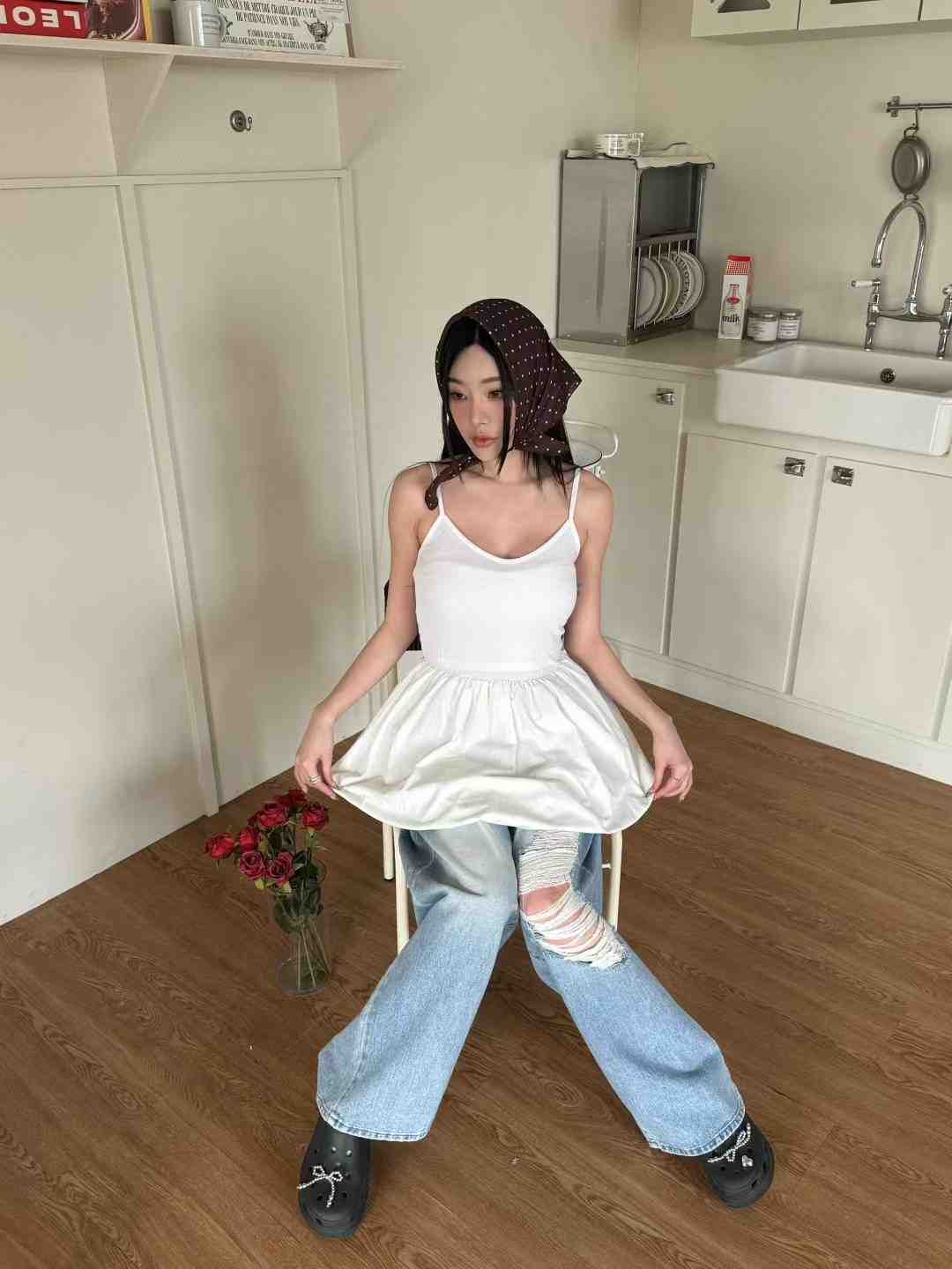 GISELE韓國直郵㊣女裝新品25春夏休閑推薦時尚熱賣吊帶背心GISELE吊帶/背心