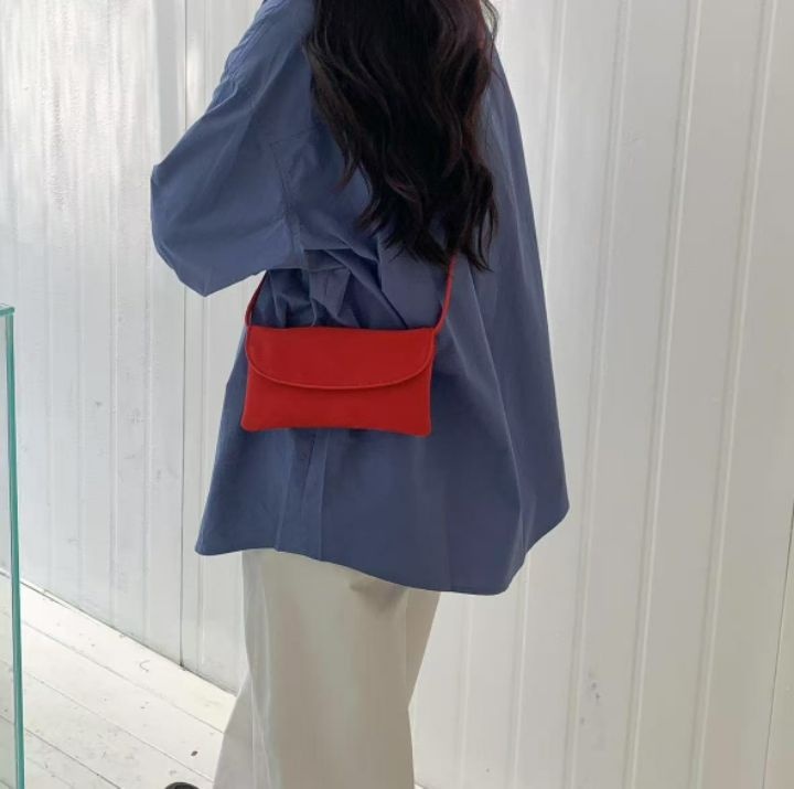 TROUVAILLE東大門㊣直郵女士新款熱賣休閑單肩斜跨包絨面革TROUVAILLE單肩/斜跨包