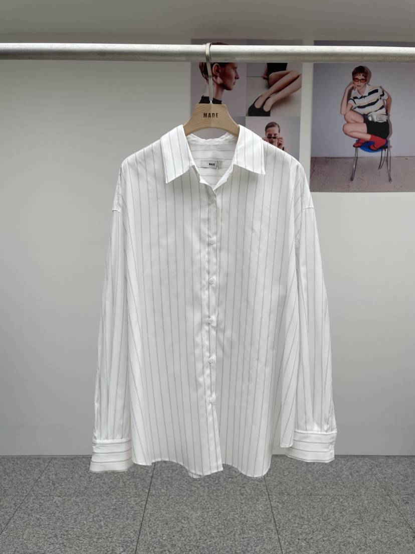 MADE-P韓國直郵㊣女士新款真品25春夏休閑推薦職業襯衫蕾絲衫MADE-P襯衫/蕾絲衫