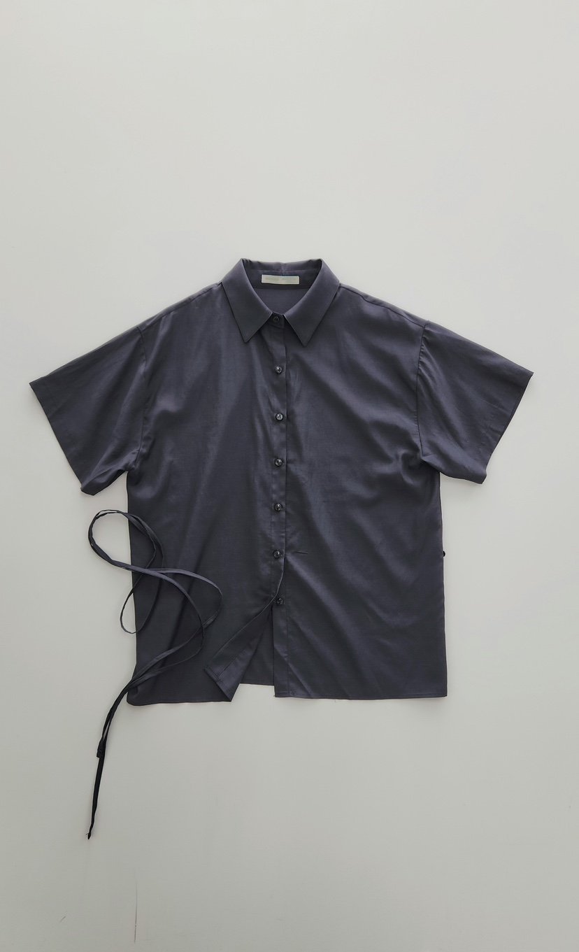 CYLINDER韓國直郵㊣女裝新品職業真品25春夏襯衫蕾絲衫紐扣CYLINDER襯衫/蕾絲衫