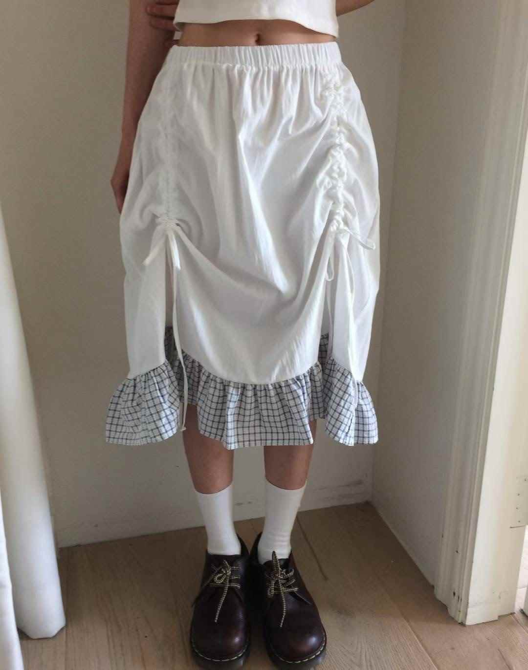 THELACREAM韓國代購㊣女裝新品時尚熱賣人氣推薦半身裙中短裙THELACREAM半身裙/中短裙