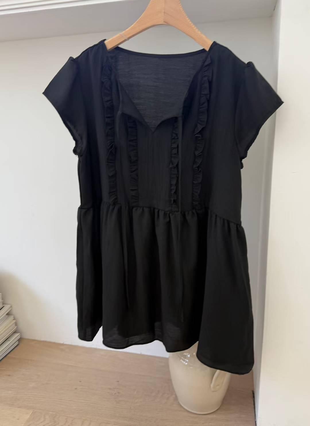 THELACREAM東大門㊣代購女士新品時尚25春夏真品襯衫蕾絲衫THELACREAM襯衫/蕾絲衫