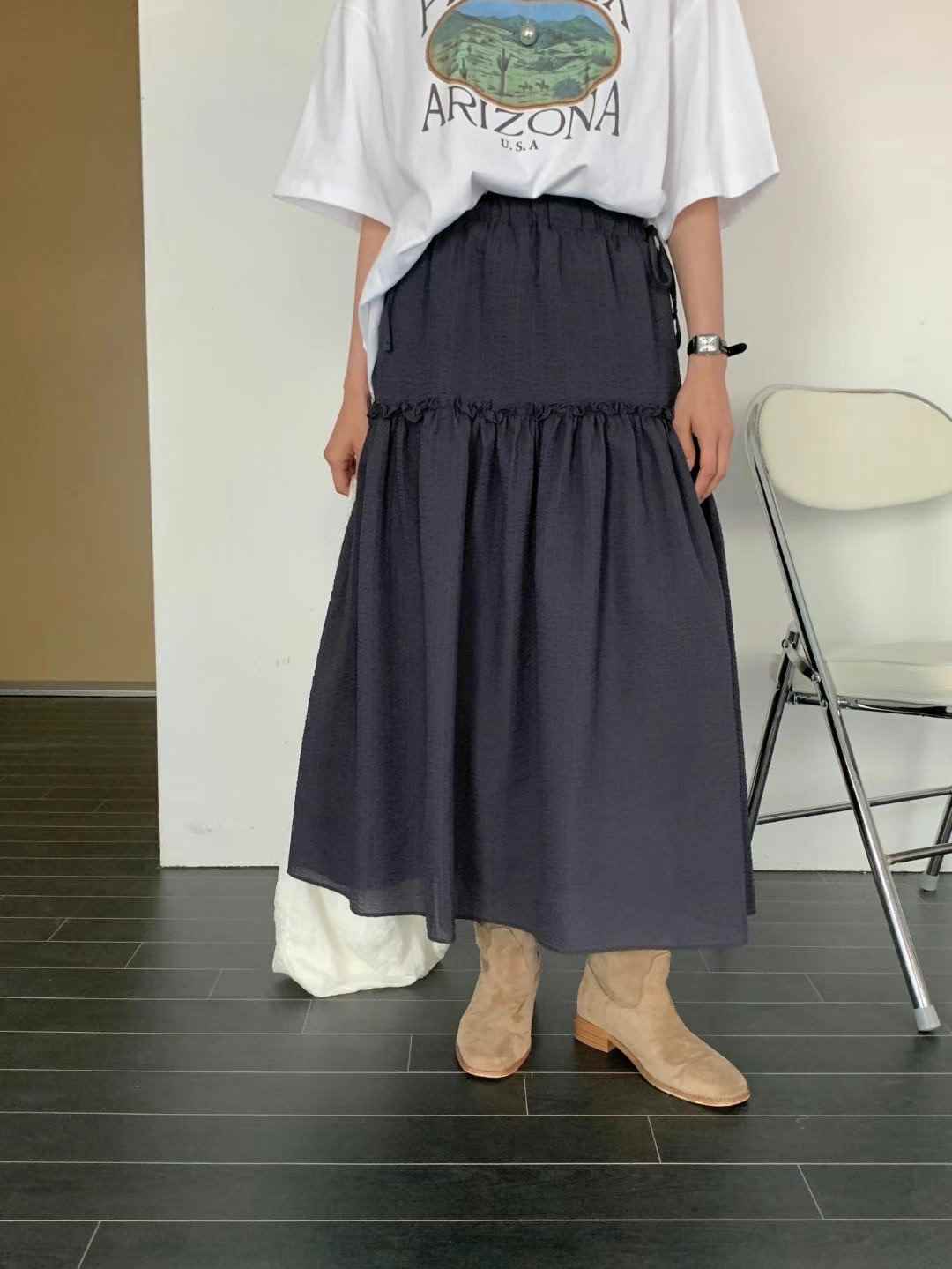 ACRE韓國代購㊣女士新品25春夏推薦時尚真品職業休閑熱賣長裙ACRE長裙