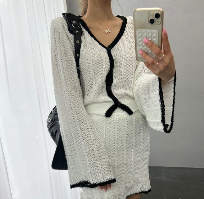 UNA/THE MAY東大門㊣實拍女裝新品真品推薦25春夏針織衫開衫THEMAY/UNA針織衫