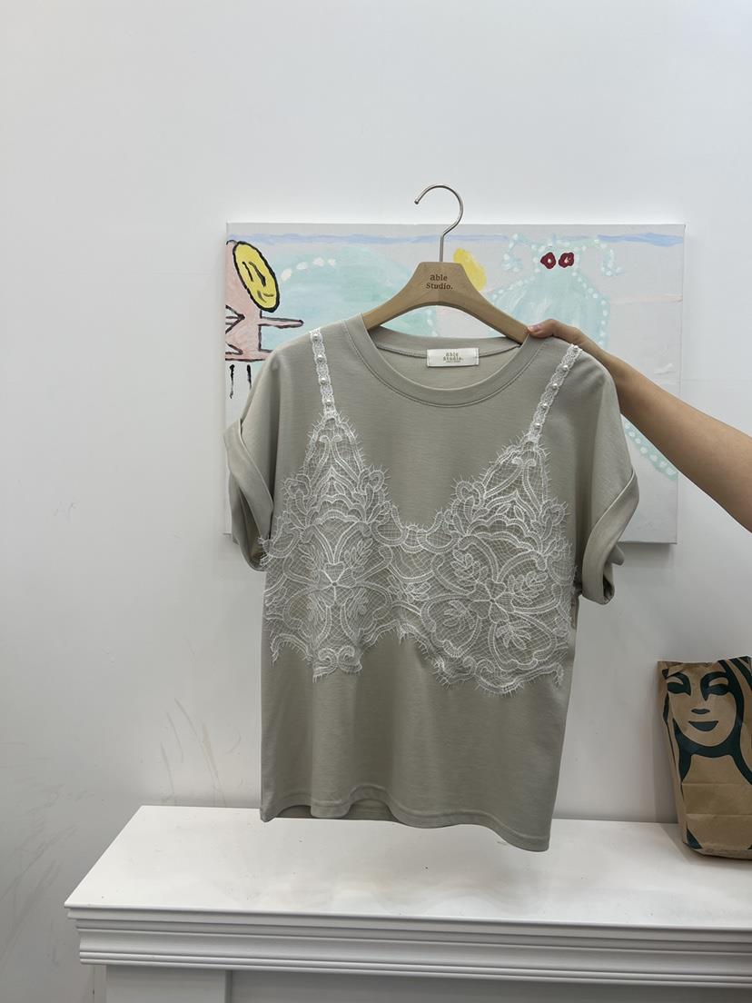 ABLESTUDIO東大門㊣直郵女裝新款25春夏真品人氣職業T恤SaleABLE STUDIOT恤