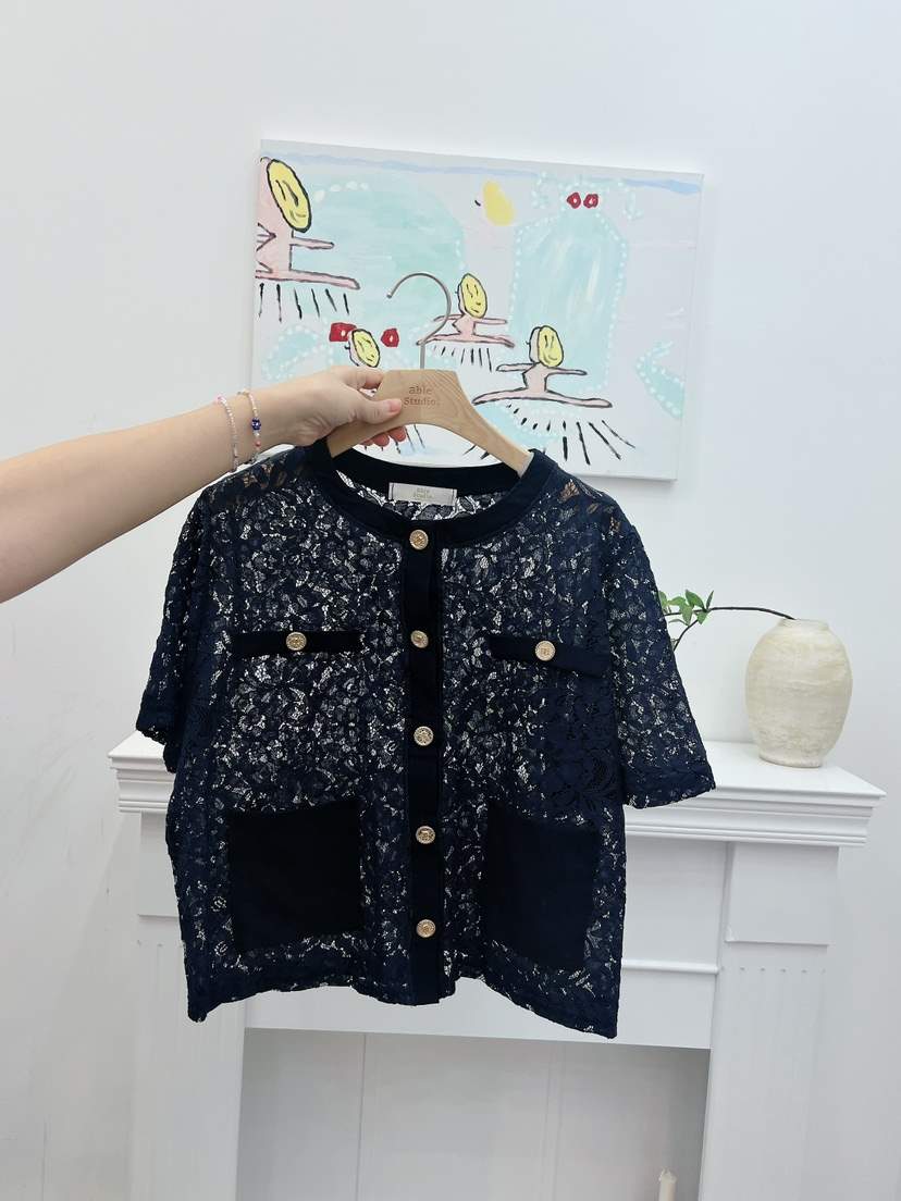 ABLESTUDIO韓國代購㊣女裝新品人氣時尚25春夏襯衫蕾絲衫SaleABLE STUDIO襯衫/蕾絲衫