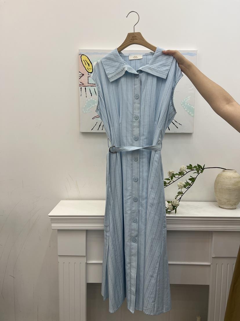 ABLESTUDIO韓國代購㊣女士新品25春夏時尚連衣裙Sale含腰帶ABLE STUDIO連衣裙