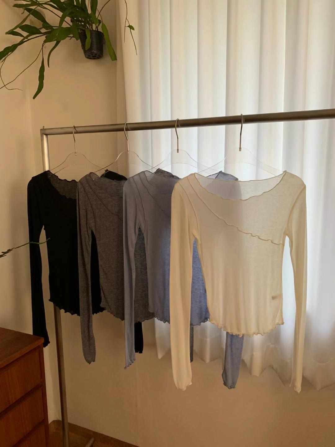 MYCABINET東大門㊣直郵女裝新款25春夏職業時尚熱賣長袖T恤MYCABINET長袖T恤