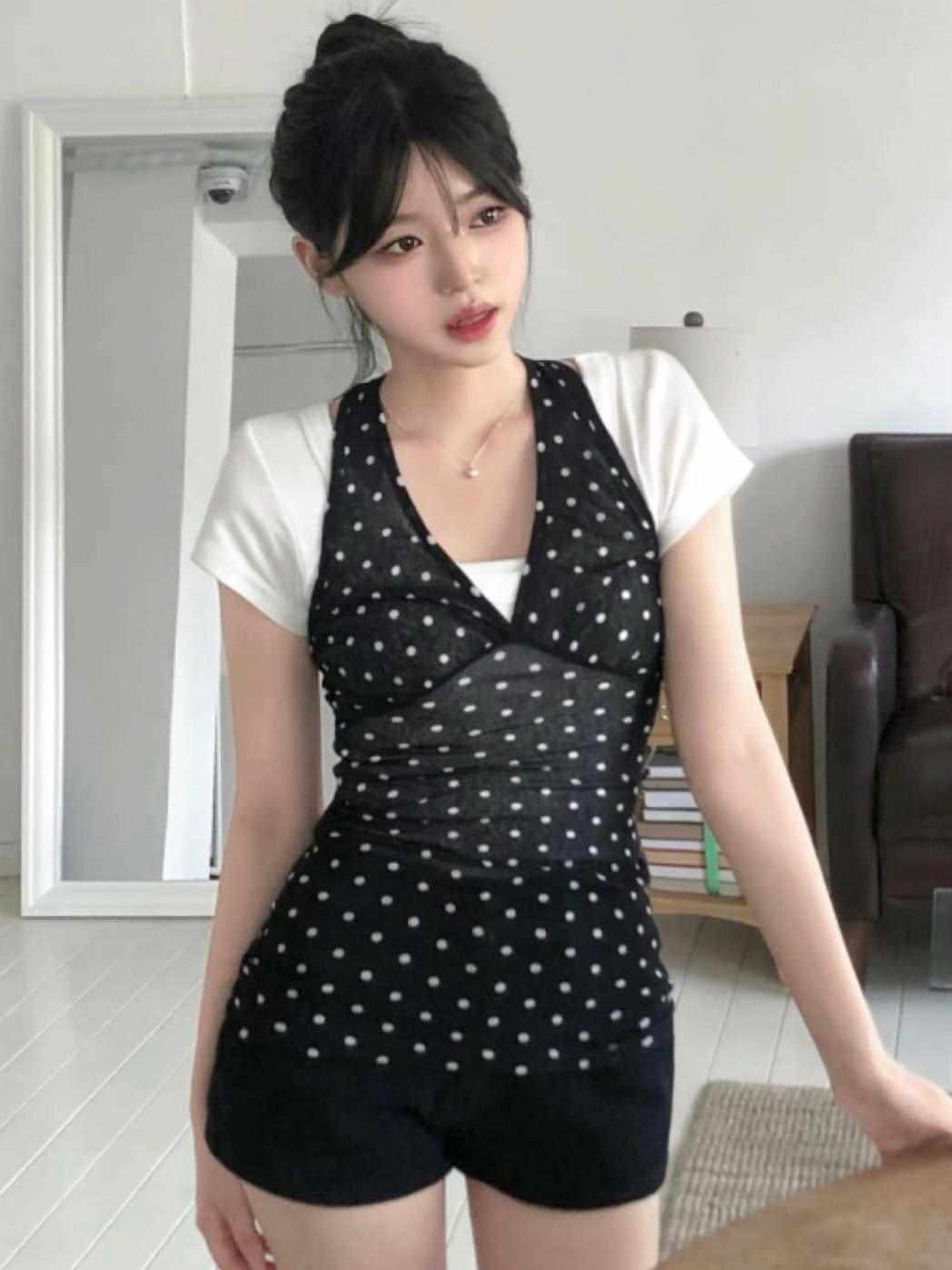 MEILLEUR韓國直郵㊣女士新品人氣真品時尚休閑推薦吊帶背心MEILLEUR吊帶/背心