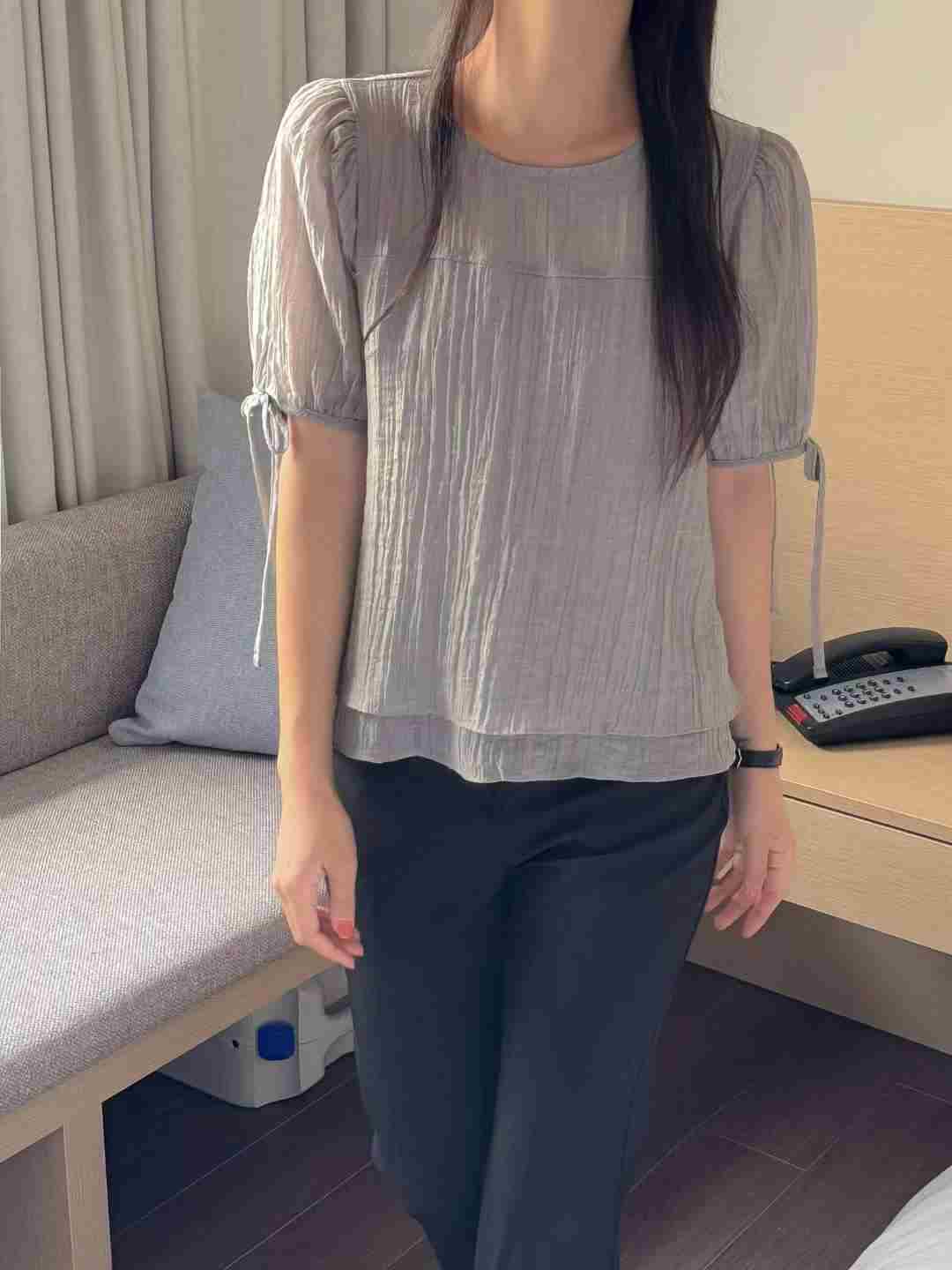 ANDBYL東大門㊣直郵女士新款時尚職業推薦人氣休閑襯衫蕾絲衫ANDBYL襯衫/蕾絲衫