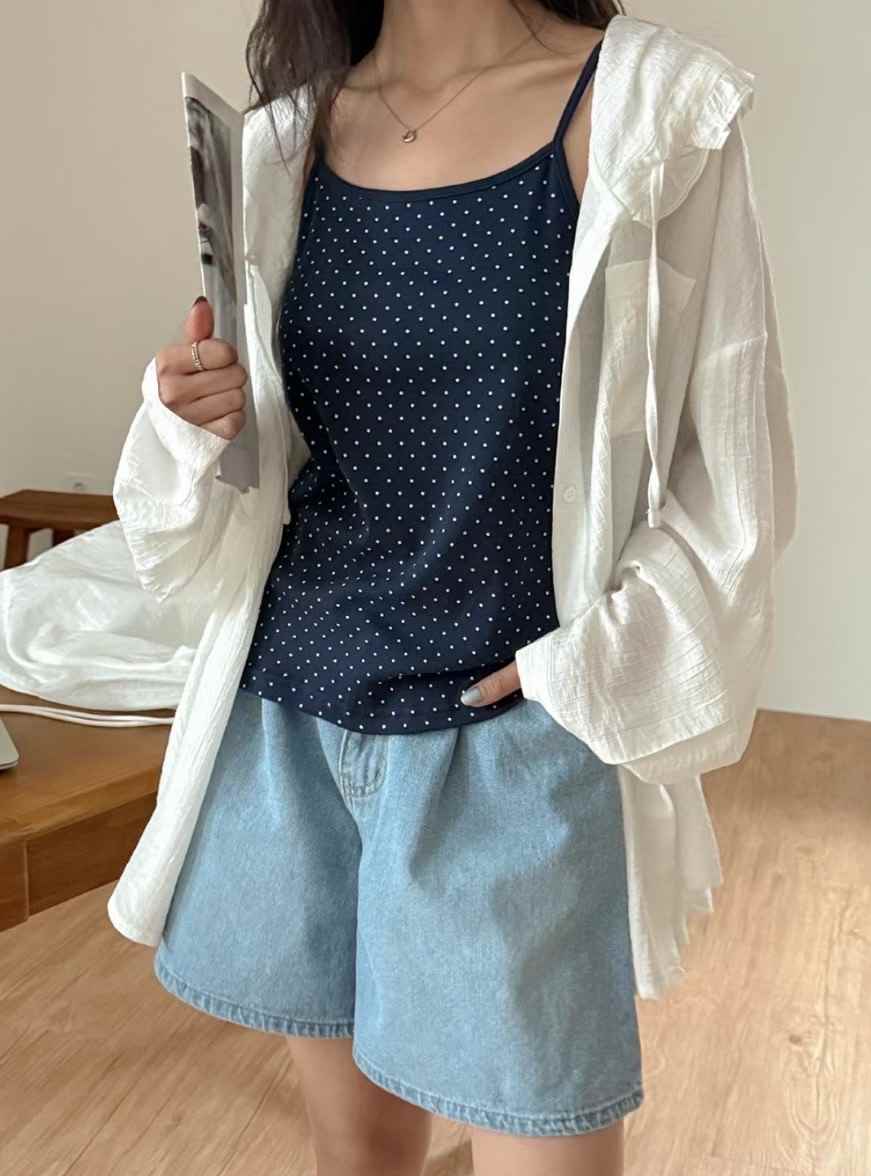 DADA東大門㊣實拍女裝新款職業25春夏襯衫蕾絲衫荷葉邊兜帽DADA襯衫/蕾絲衫