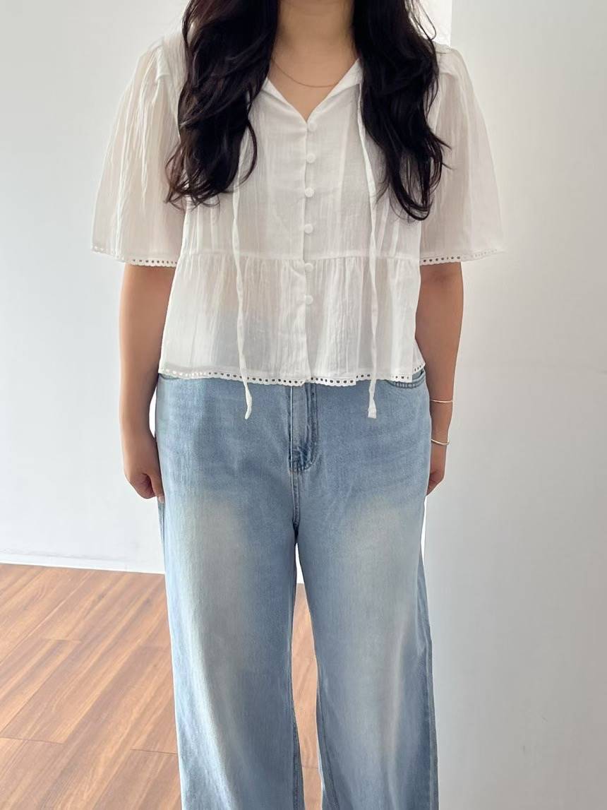 DADA韓國代購㊣女裝新款熱賣真品推薦職業時尚25春夏襯衫蕾絲衫DADA襯衫/蕾絲衫