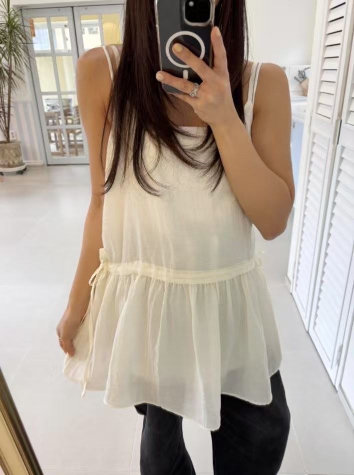 DADA韓國直郵㊣女裝新款人氣25春夏推薦熱賣真品休閑吊帶背心DADA吊帶/背心