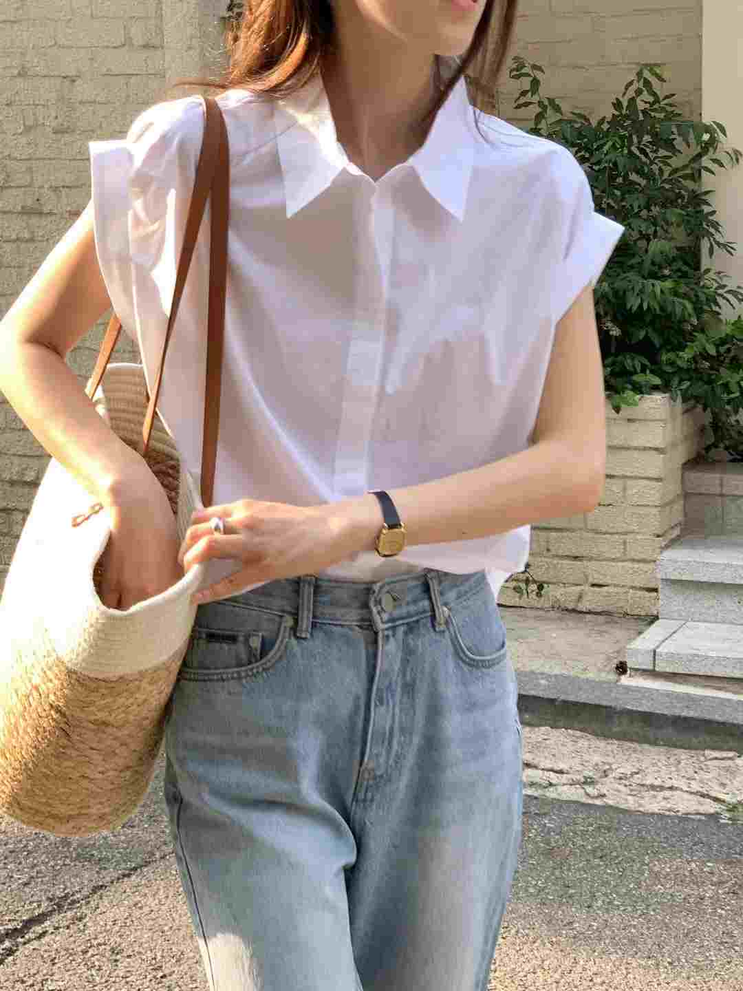 ALL OVER韓國直郵㊣女裝新品25春夏真品休閑時尚襯衫蕾絲衫ALL OVER襯衫/蕾絲衫