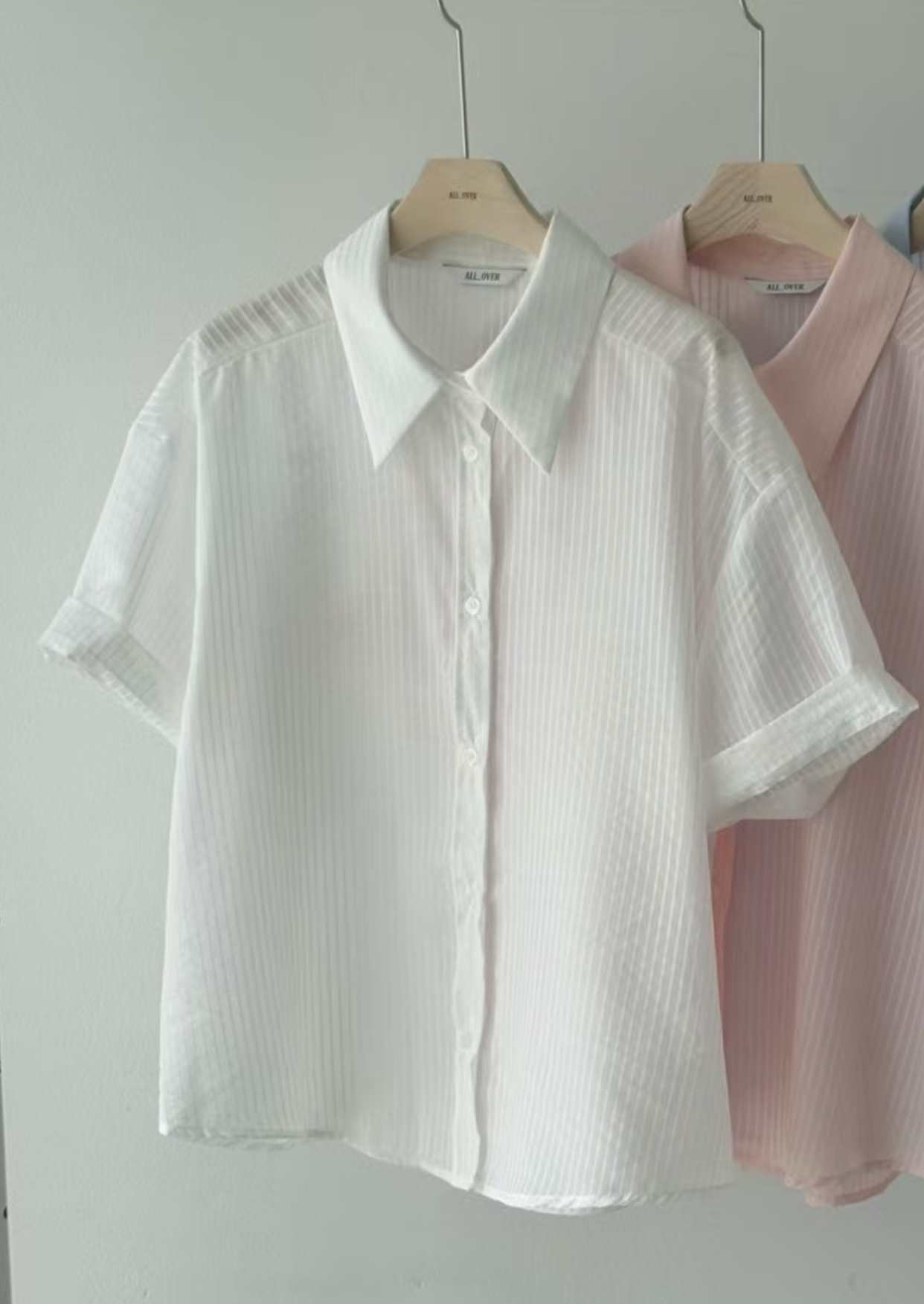 ALL OVER東大門㊣實拍女裝新品25春夏時尚休閑熱賣襯衫蕾絲衫ALL OVER襯衫/蕾絲衫