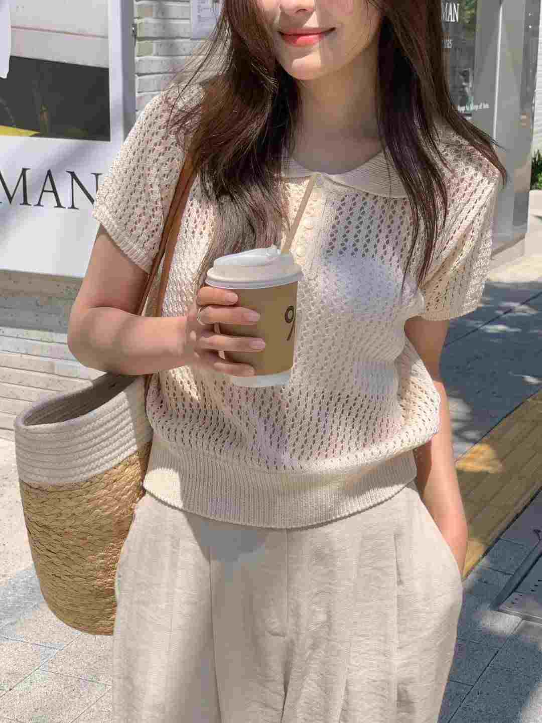ALL OVER東大門㊣代購女裝新品休閑人氣推薦職業熱賣針織衫ALL OVER針織衫
