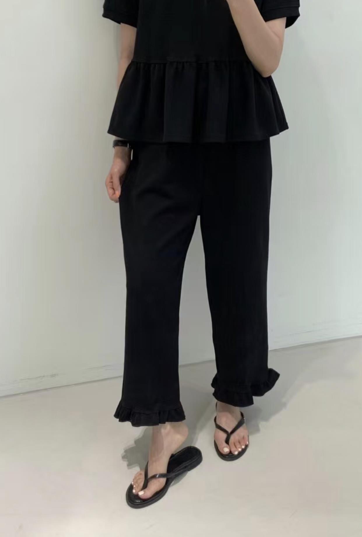 GRIGO韓國直郵㊣女士新款真品25春夏推薦熱賣人氣休閑褲荷葉邊GRIGO休閑褲