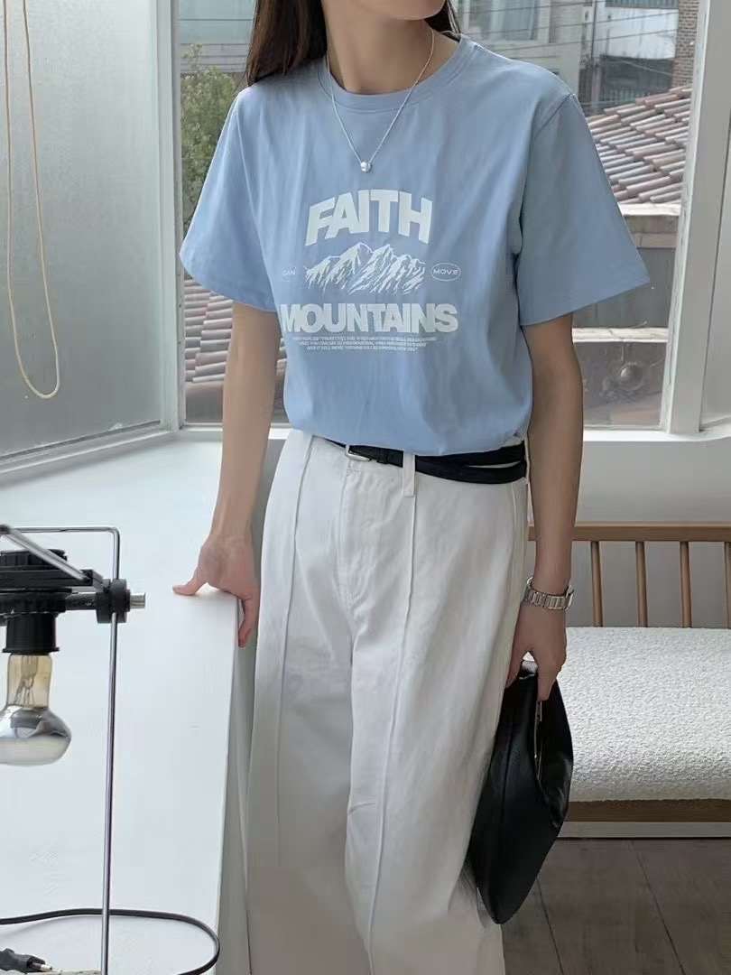 AT THIS MOMENT韓國代購㊣女士新款熱賣25春夏真品時尚T恤AT THIS MOMENTT恤