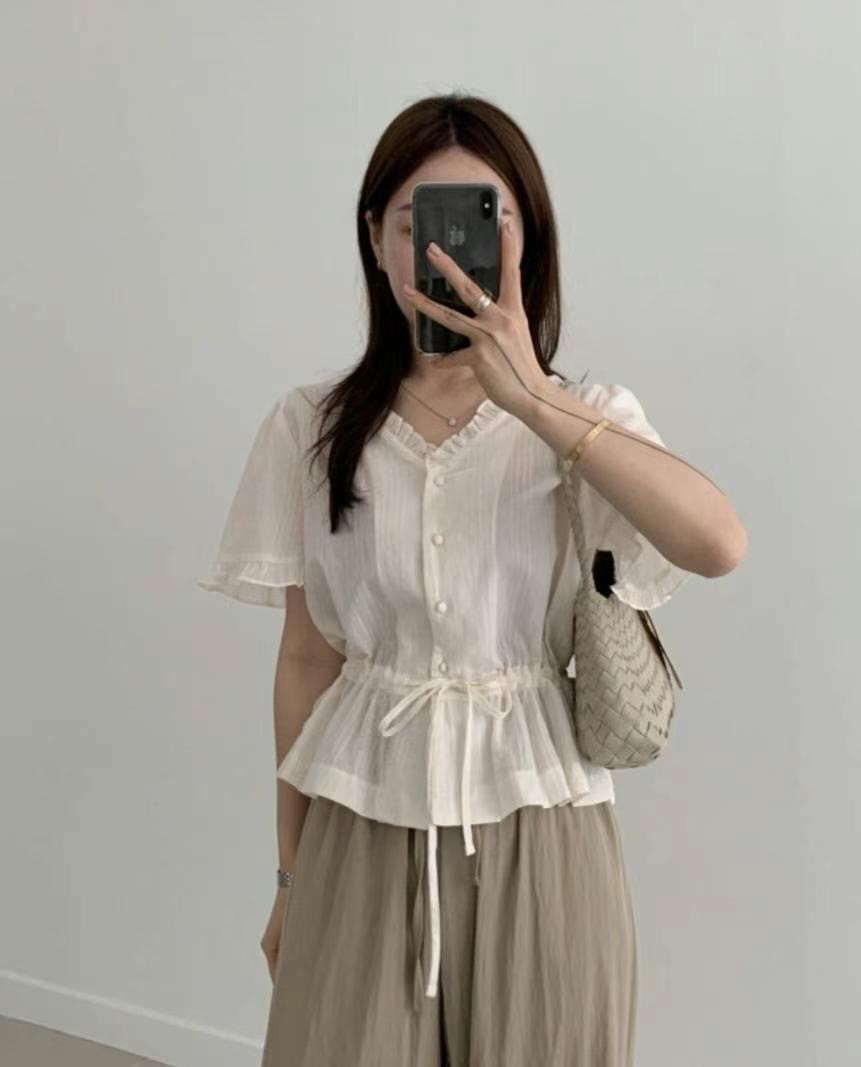 SECOND DRESS-세컨드레스-OT東大門㊣實拍女裝新品休閑襯衫蕾絲衫SECOND DRESS襯衫/蕾絲衫