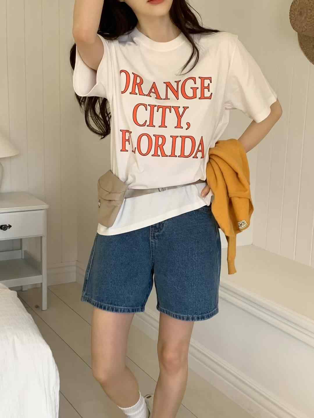 CALLMYNAME韓國直郵㊣女士新品熱賣人氣25春夏職業真品休閑T恤Call my nameT恤