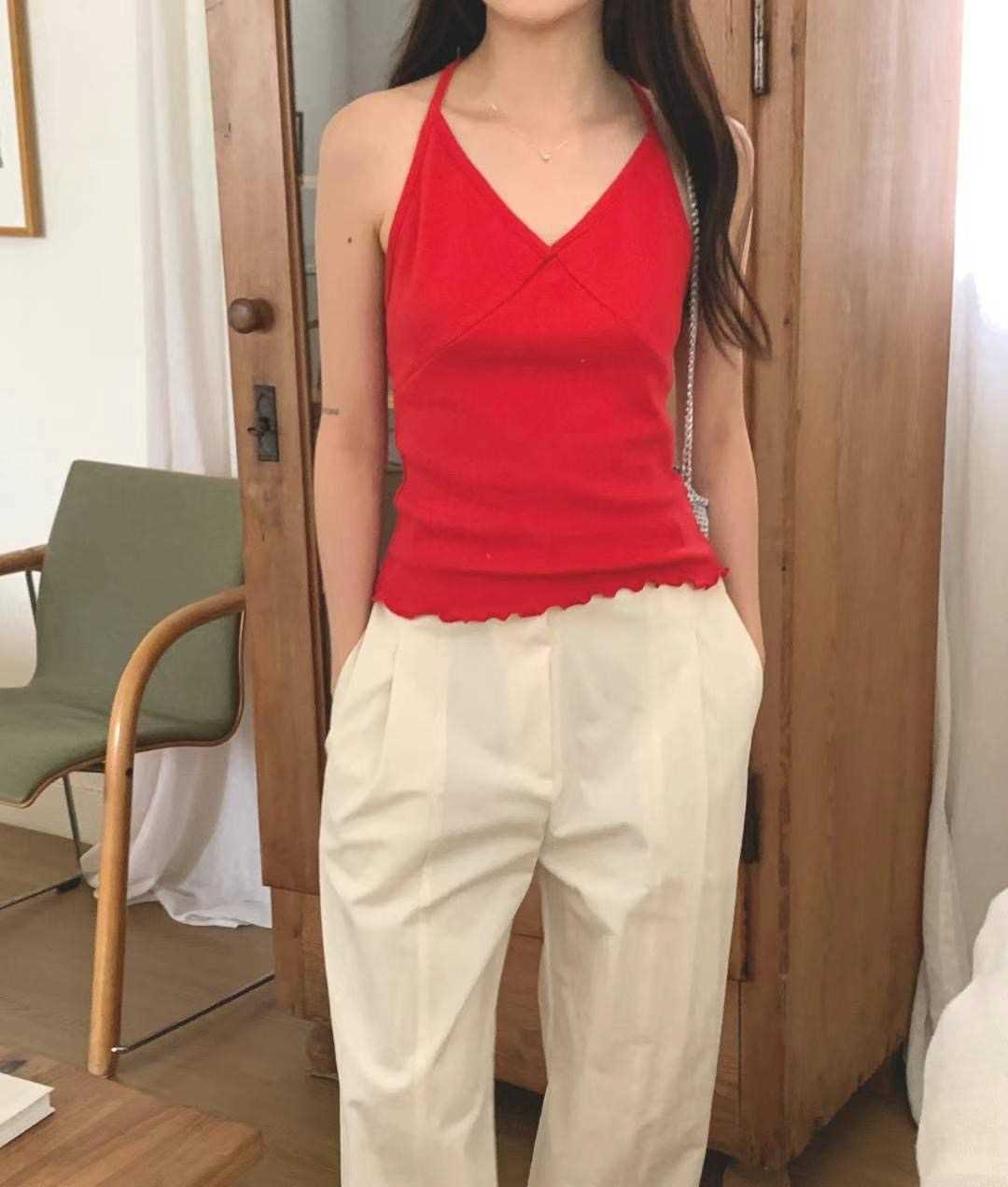 SECOND DRESS-세컨드레스-OT東大門㊣實拍女士新款職業吊帶背心SECOND DRESS吊帶/背心