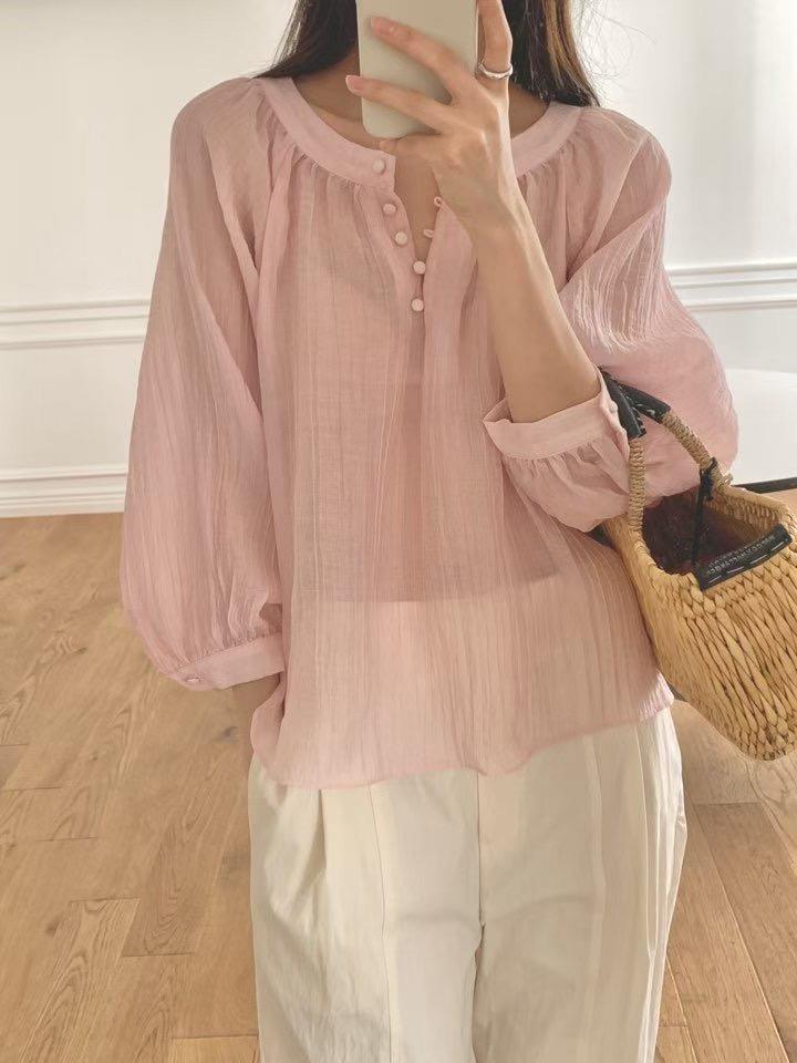 SECOND DRESS-세컨드레스-OT東大門㊣實拍女士新品休閑襯衫蕾絲衫SECOND DRESS襯衫/蕾絲衫