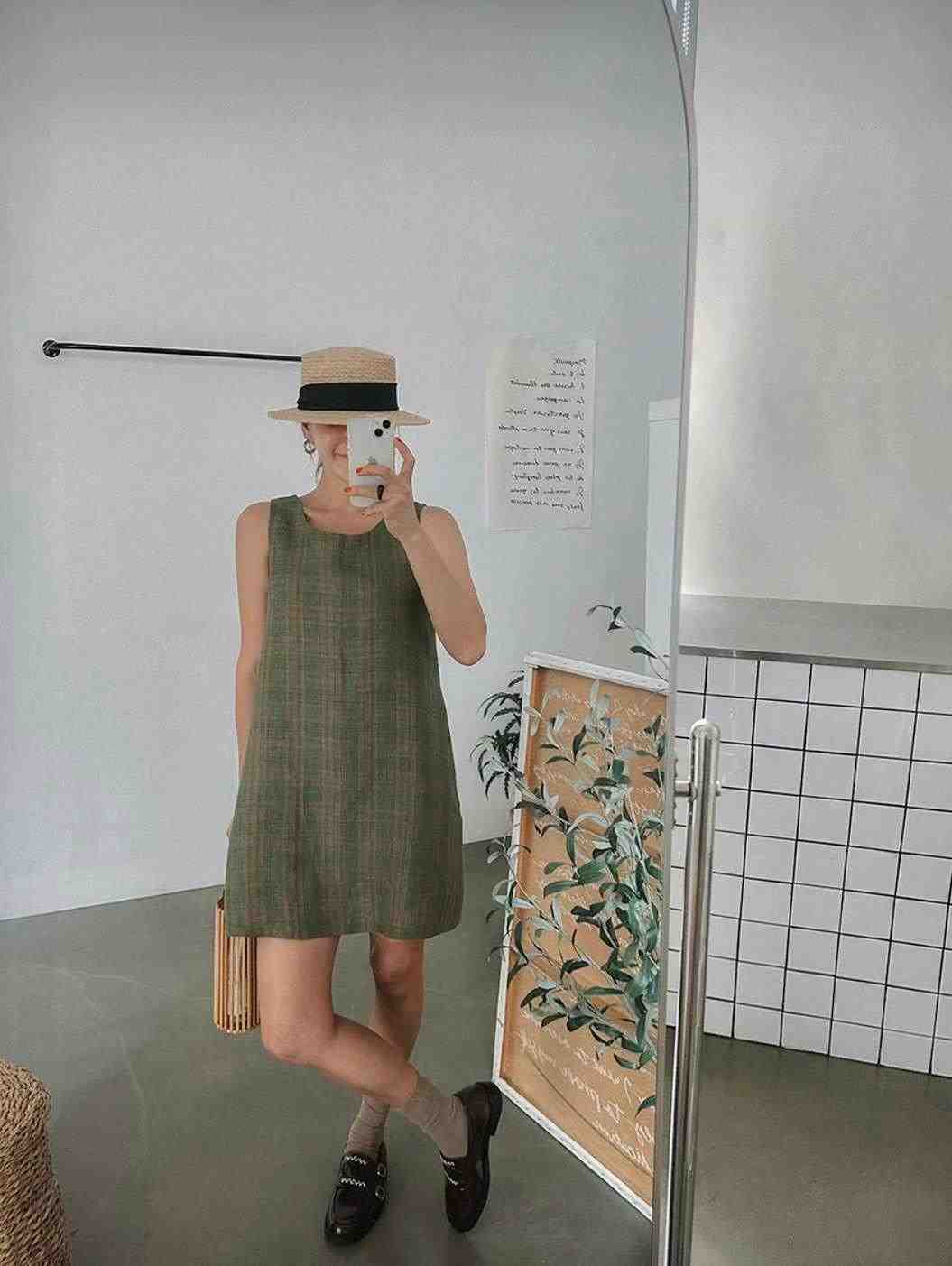 ANDYWARHOL韓國直郵㊣女裝新品25春夏熱賣人氣職業連衣裙亞麻ANDYWARHOL連衣裙