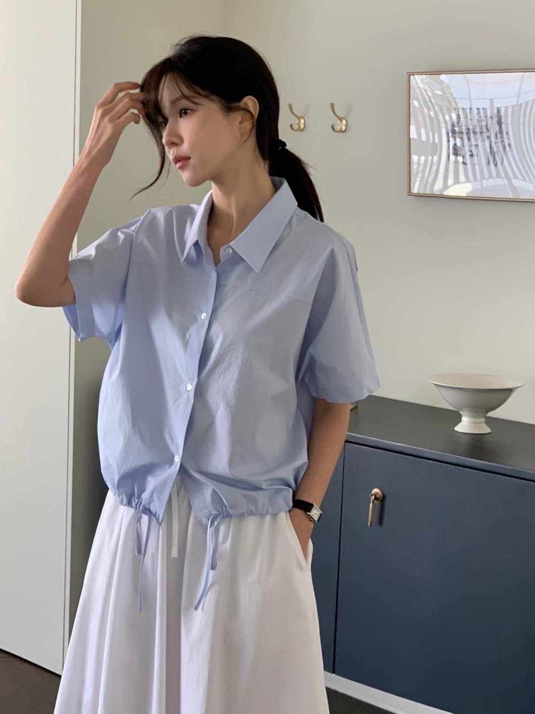 BERN韓國直郵㊣女裝新款真品25春夏休閑人氣熱賣襯衫蕾絲衫BERN襯衫/蕾絲衫
