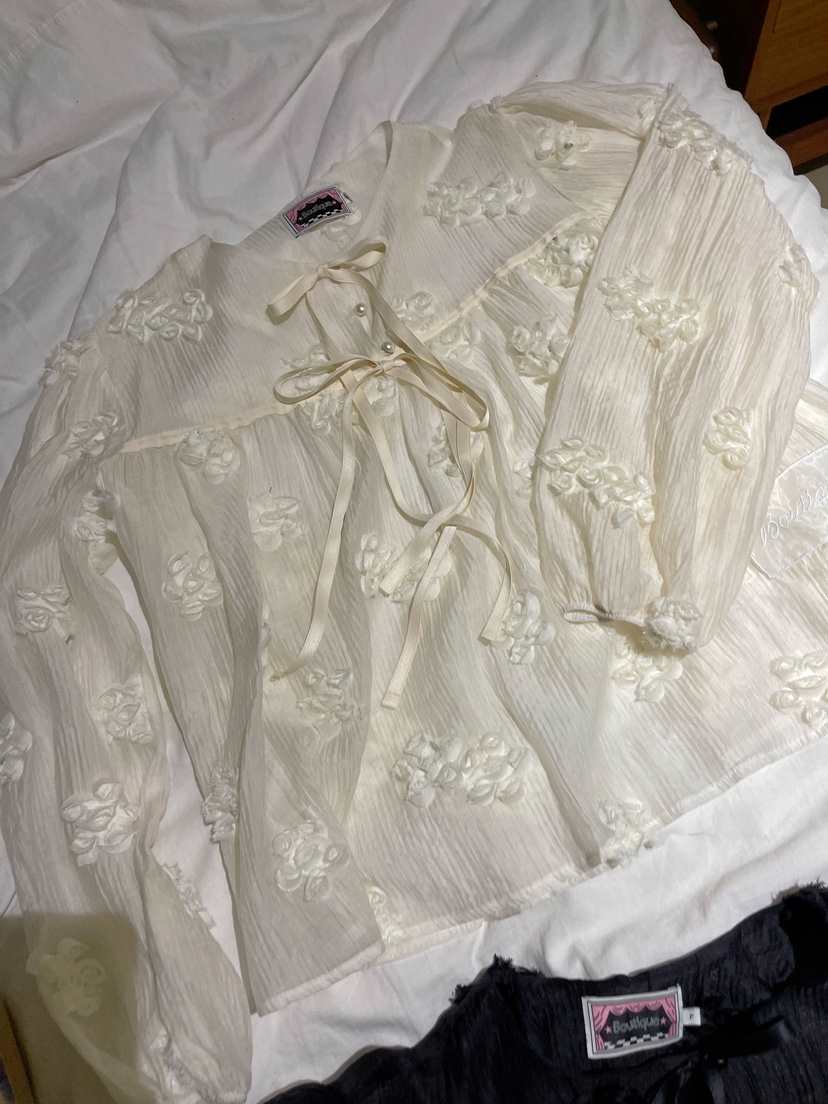 BOUTIQUE-L東大門㊣實拍女士新款時尚25春夏休閑襯衫蕾絲衫BOUTIQUE-L襯衫/蕾絲衫