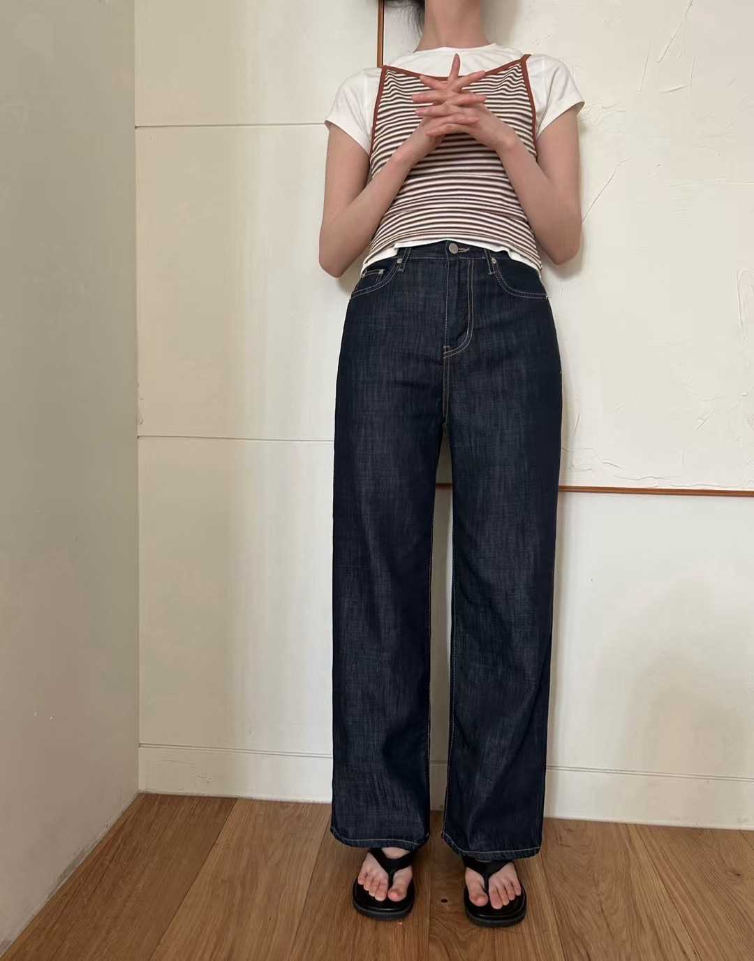 HEY BILLY韓國代購㊣女裝新款熱賣人氣推薦25春夏職業牛仔褲HEY BILLY牛仔褲