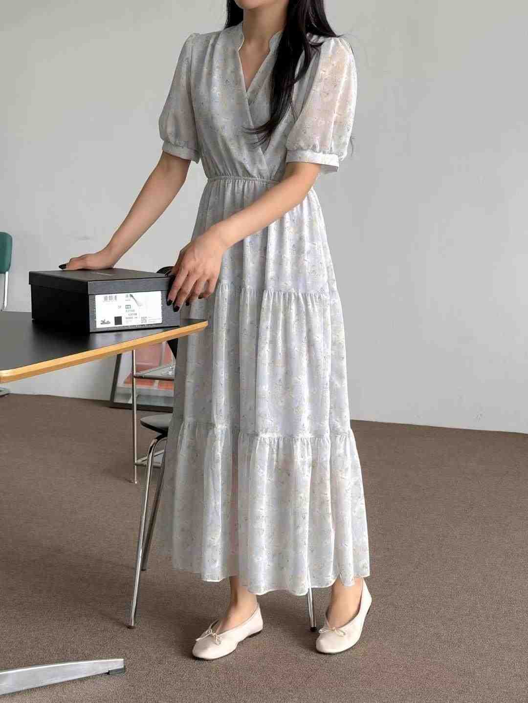 THE ORA韓國代購㊣女士新品真品人氣休閑25春夏職業連衣裙THE ORA連衣裙
