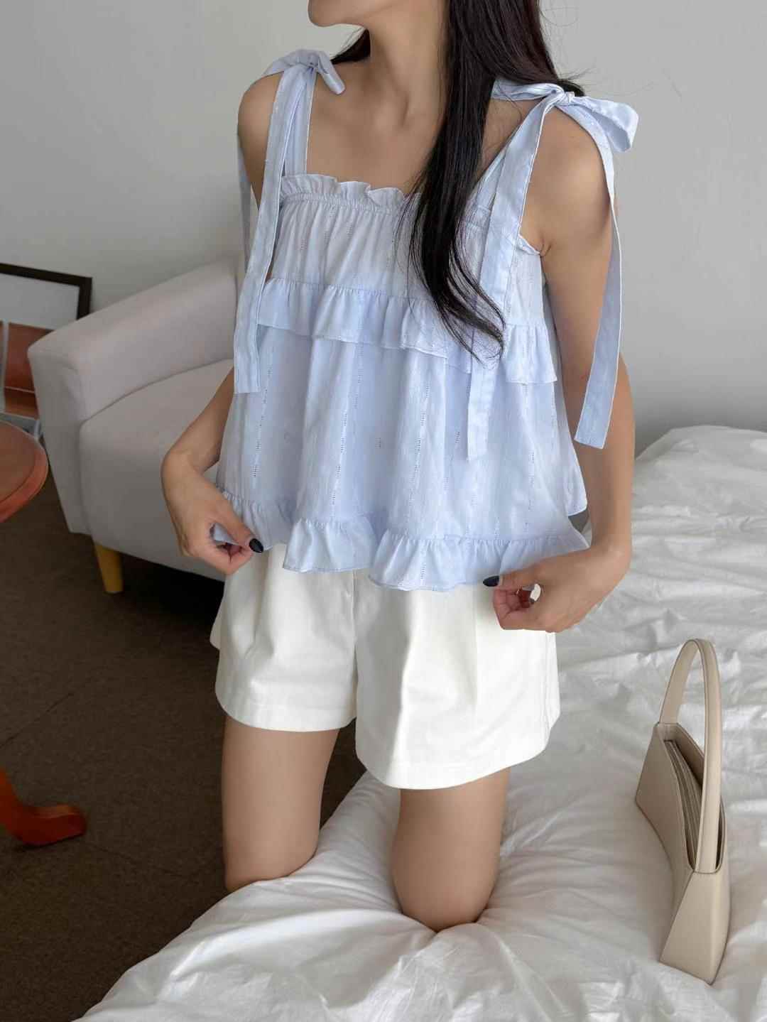 THE ORA東大門㊣直郵女裝新款推薦25春夏休閑職業吊帶背心THE ORA吊帶/背心