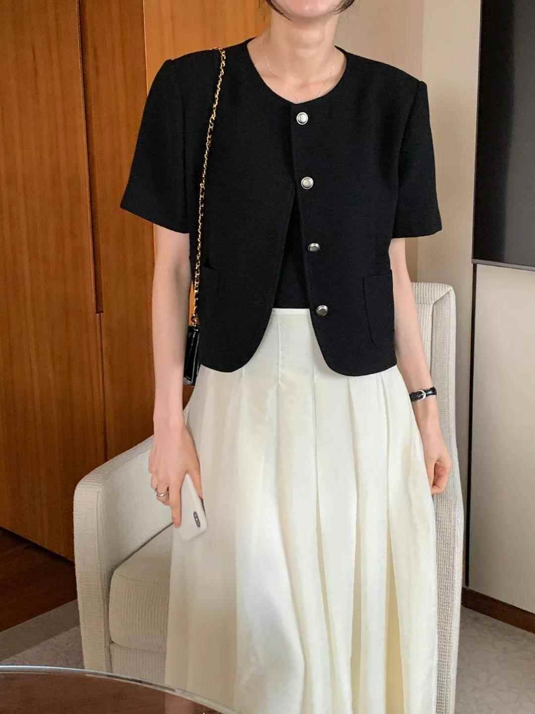 INOUF韓國代購㊣女士新品推薦真品休閑時尚熱賣人氣職業夾克INOUF/FLUTTER夾克