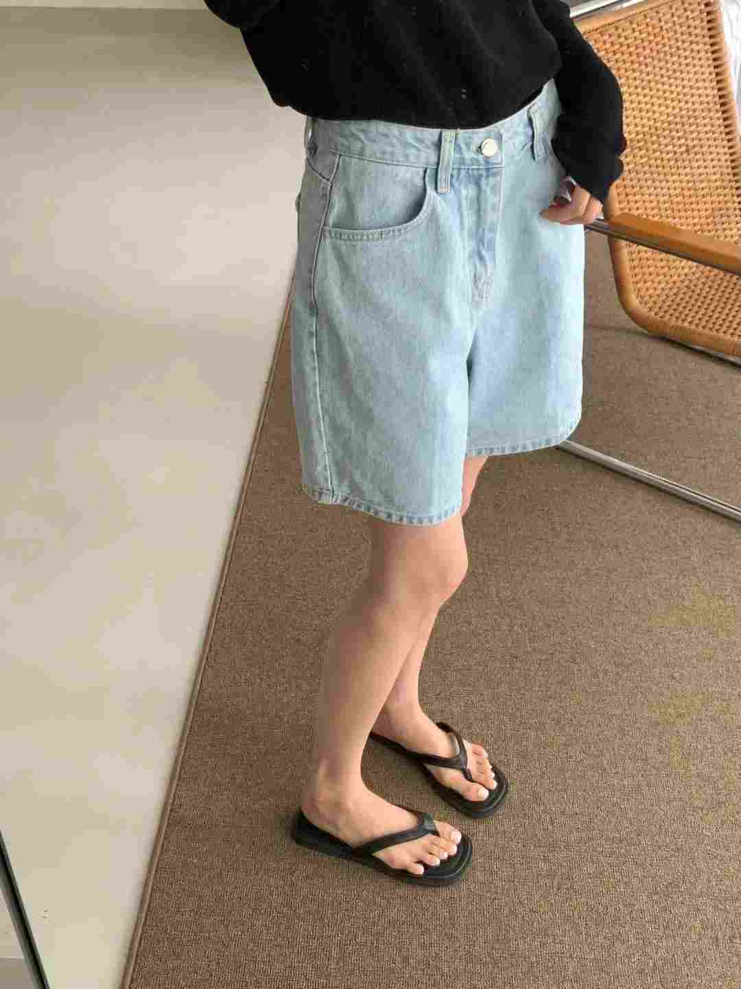 INOUF東大門㊣實拍女裝新款熱賣真品人氣時尚職業休閑25春夏短褲INOUF/FLUTTER短褲
