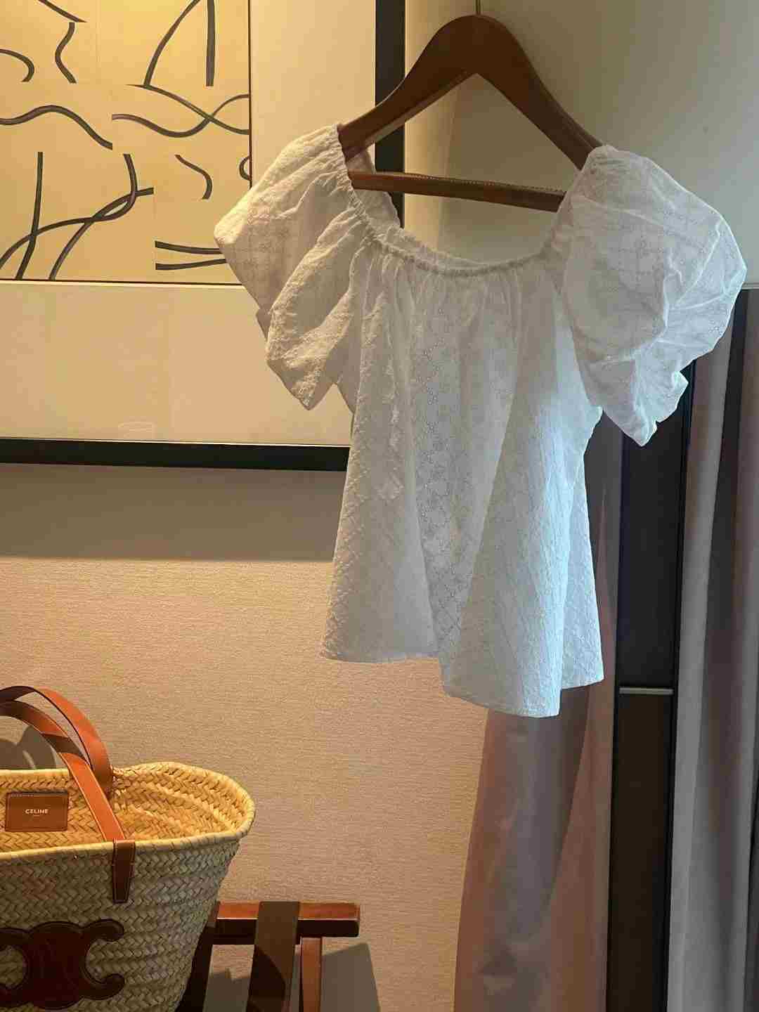 INOUF東大門㊣直郵女士新品休閑人氣職業襯衫蕾絲衫刺繡蕾絲INOUF/FLUTTER襯衫/蕾絲衫