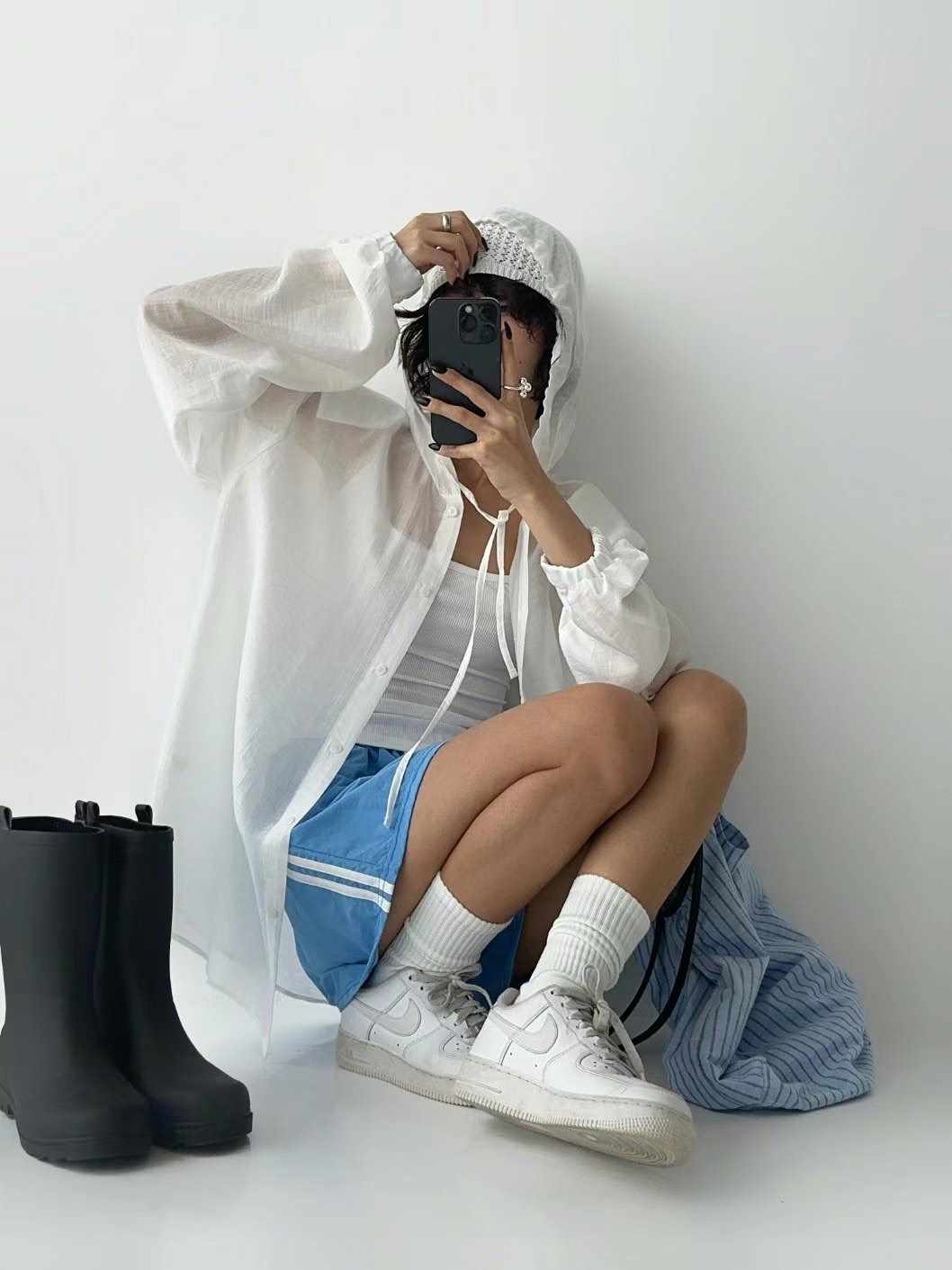 CELEB-셀럽-T東大門㊣實拍女士新款職業襯衫蕾絲衫連帽衫CELEB-T襯衫/蕾絲衫