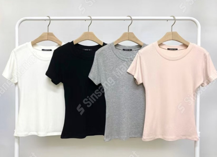 OZBRIDGE 오즈브릿지東大門㊣直郵女士新品25春夏人氣T恤修身OZBRIDGE 오즈브릿지T恤