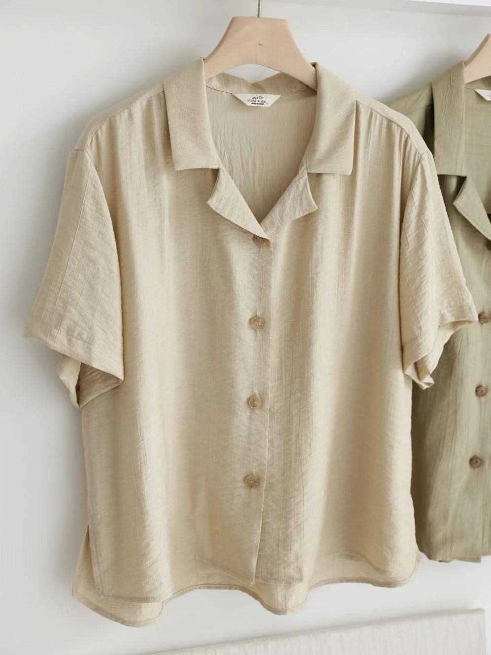 MU 뮤-T東大門㊣實拍女士新品時尚熱賣休閑25春夏襯衫蕾絲衫MU 뮤-T襯衫/蕾絲衫