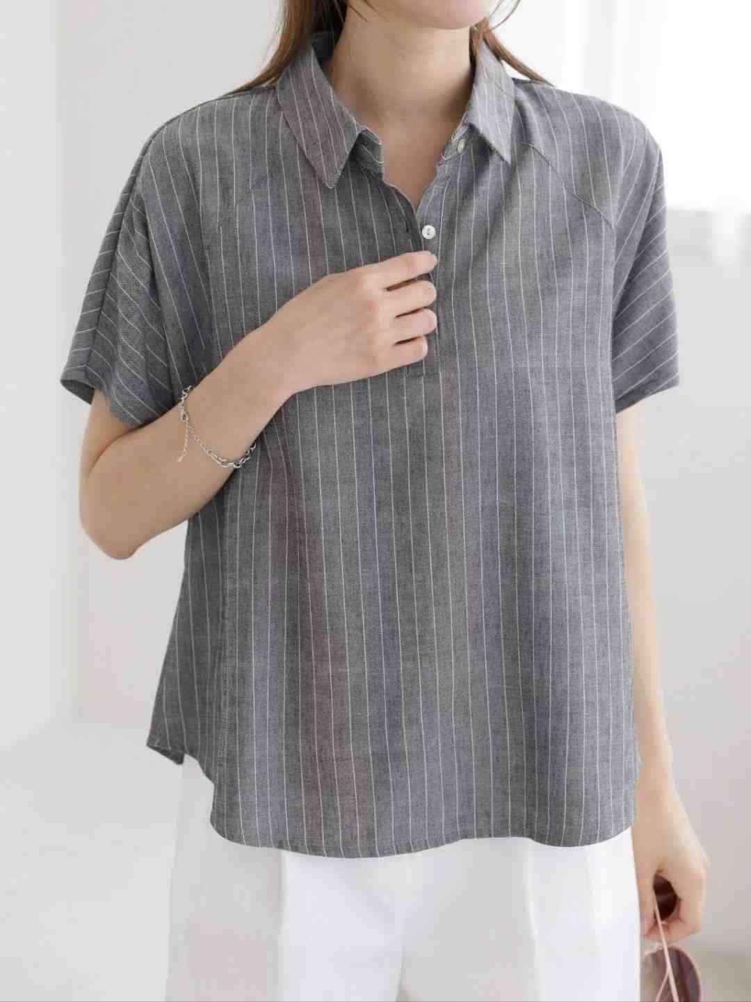 MU 뮤-T韓國直郵㊣女裝新品推薦25春夏休閑熱賣襯衫蕾絲衫MU 뮤-T襯衫/蕾絲衫