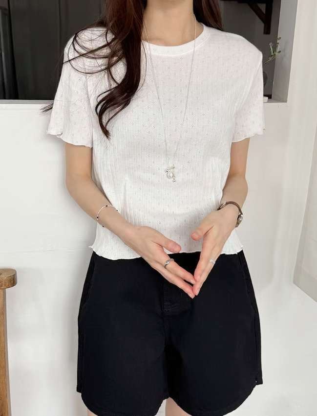 PASTELDEER東大門㊣直郵女裝新款職業時尚休閑推薦25春夏T恤花朵PASTELDEERT恤