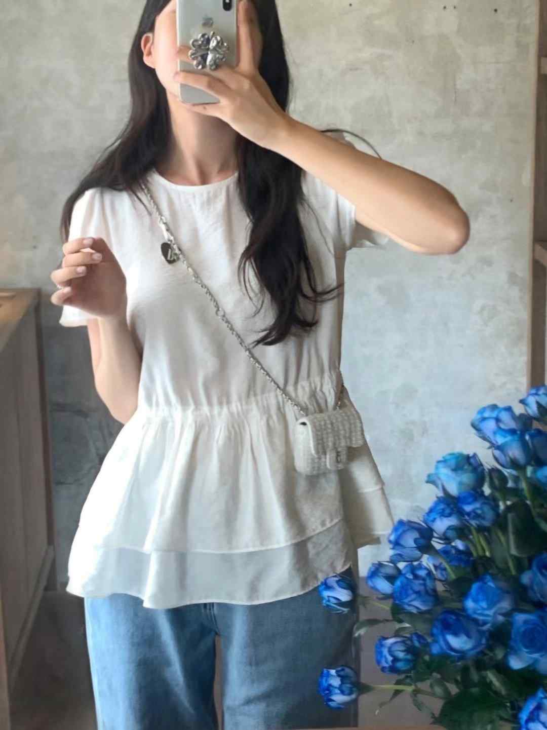 Y.BUTTERFIY韓國直郵㊣女士新款25春夏人氣時尚襯衫蕾絲衫Y.BUTTERFIY襯衫/蕾絲衫