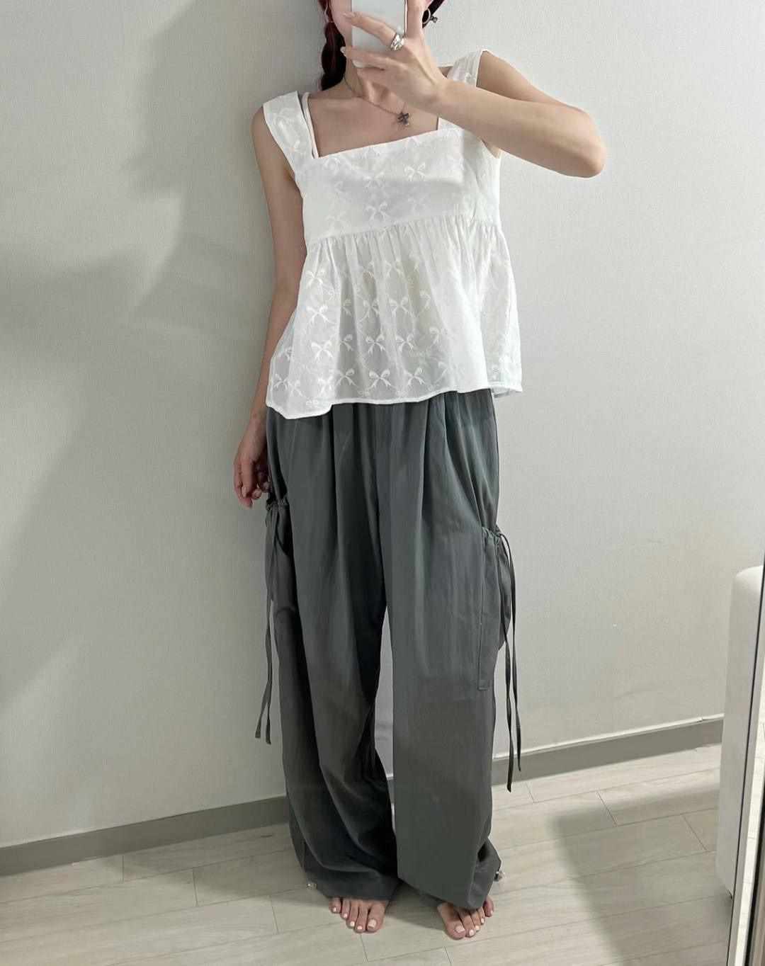 MY YOUNG東大門㊣實拍女士新品時尚人氣25春夏推薦休閑休閑褲OUNCE休閑褲