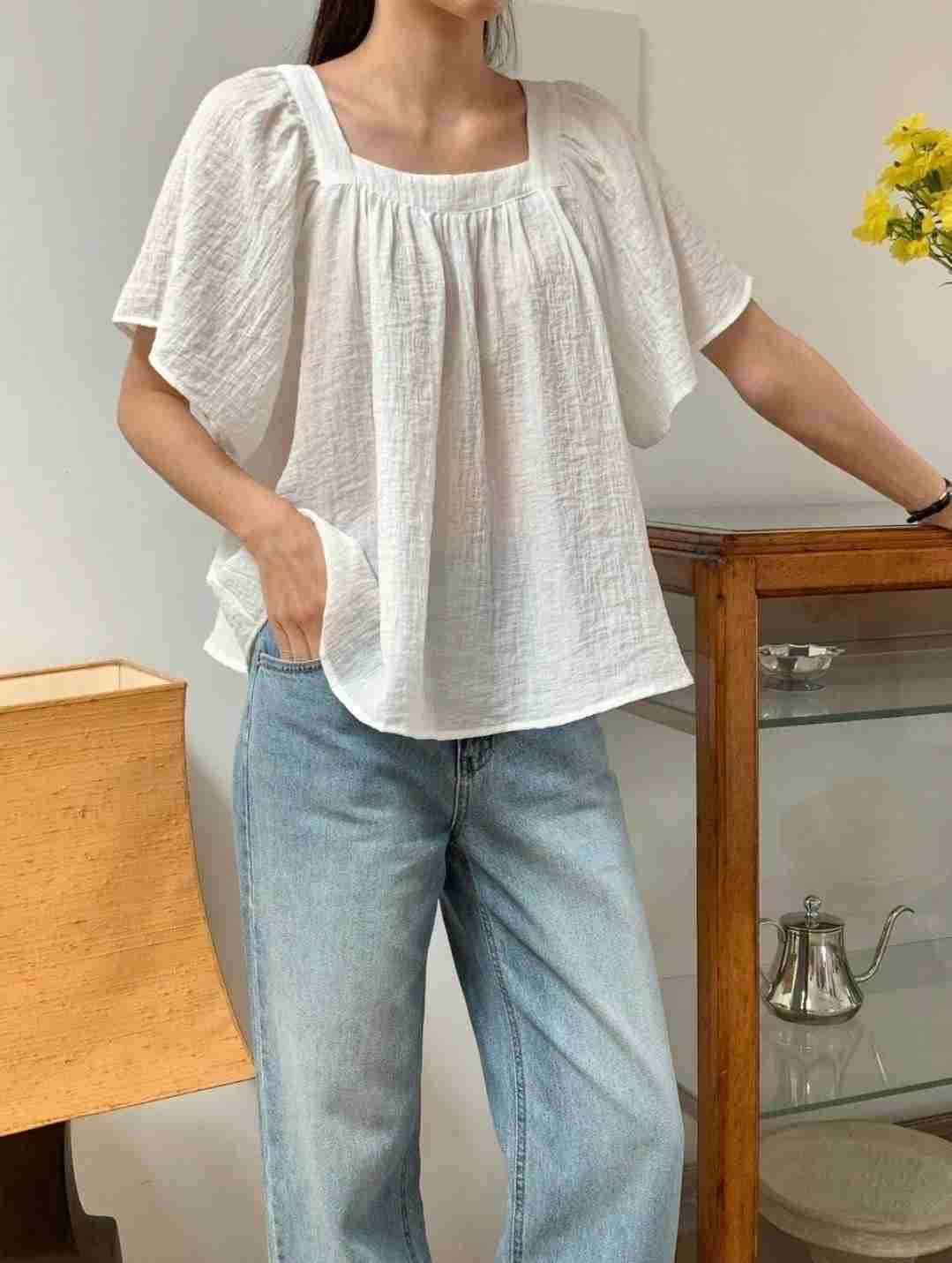 NEAR DEAR韓國代購㊣女裝新品職業25春夏真品熱賣襯衫蕾絲衫NEAR DEAR襯衫/蕾絲衫